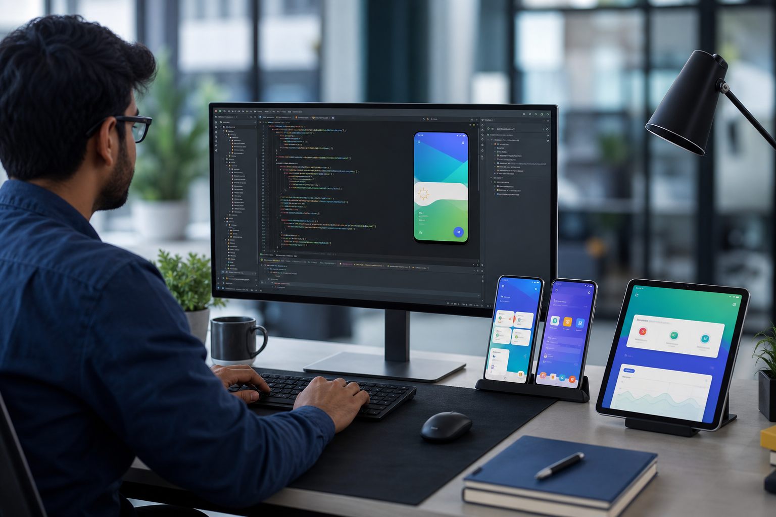 Android app developer building a native Kotlin app in Android Studio at AppStudio